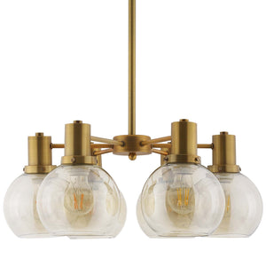 ModwayModway Resound Amber Glass And Brass Pendant Chandelier EEI-3272 EEI-3272- BetterPatio.com