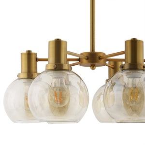 ModwayModway Resound Amber Glass And Brass Pendant Chandelier EEI-3272 EEI-3272- BetterPatio.com