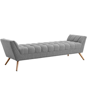 ModwayModway Response Upholstered Fabric Bench EEI-1790 EEI-1790-GRY- BetterPatio.com