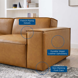 ModwayModway Restore 4-Piece Vegan Leather Sectional Sofa EEI-4709 EEI-4709-TAN- BetterPatio.com