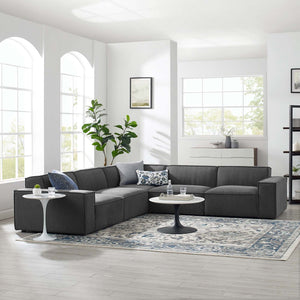 ModwayModway Restore 5-Piece Sectional Sofa EEI-4117 EEI-4117-CHA- BetterPatio.com