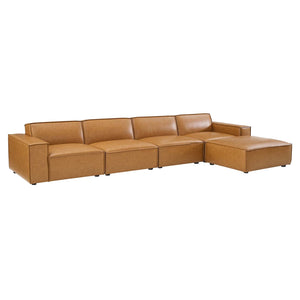 ModwayModway Restore 5-Piece Vegan Leather Sectional Sofa EEI-4711 EEI-4711-TAN- BetterPatio.com