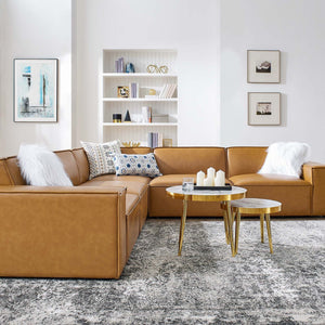 ModwayModway Restore 5-Piece Vegan Leather Sectional Sofa EEI-4712 EEI-4712-TAN- BetterPatio.com