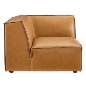 ModwayModway Restore 5-Piece Vegan Leather Sectional Sofa EEI-4712 EEI-4712-TAN- BetterPatio.com