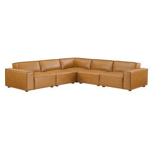 ModwayModway Restore 5-Piece Vegan Leather Sectional Sofa EEI-4712 EEI-4712-TAN- BetterPatio.com