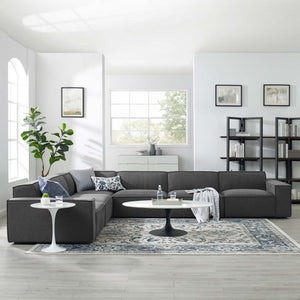 ModwayModway Restore 6-Piece Sectional Sofa EEI-4119 EEI-4119-CHA- BetterPatio.com