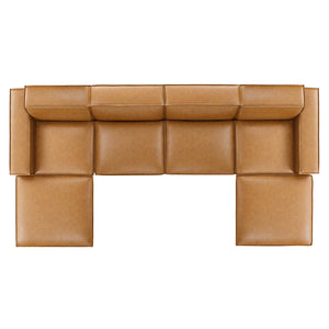 ModwayModway Restore 6-Piece Vegan Leather Sectional Sofa EEI-4713 EEI-4713-TAN- BetterPatio.com