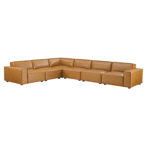 ModwayModway Restore 6-Piece Vegan Leather Sectional Sofa EEI-4715 EEI-4715-TAN- BetterPatio.com