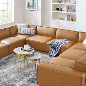 ModwayModway Restore 8-Piece Vegan Leather Sectional Sofa EEI-4717 EEI-4717-TAN- BetterPatio.com