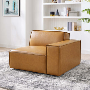 ModwayModway Restore Right-Arm Vegan Leather Sectional Sofa Chair EEI-4493 EEI-4493-TAN- BetterPatio.com