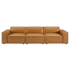 ModwayModway Restore Vegan Leather 3-Piece Sofa EEI-4708 EEI-4708-TAN- BetterPatio.com