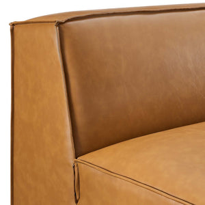 ModwayModway Restore Vegan Leather Sectional Sofa Armless Chair EEI-4495 EEI-4495-TAN- BetterPatio.com