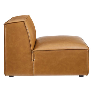 ModwayModway Restore Vegan Leather Sectional Sofa Armless Chair EEI-4495 EEI-4495-TAN- BetterPatio.com