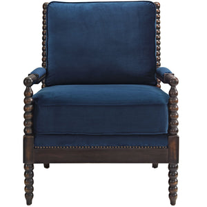 ModwayModway Revel Velvet Armchair EEI-2303 EEI-2303-NAV- BetterPatio.com