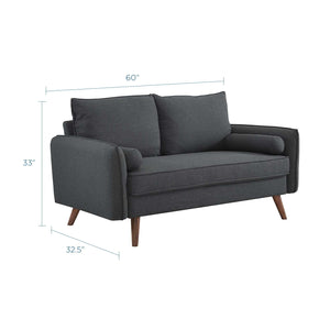 ModwayModway Revive Upholstered Fabric Loveseat EEI-3091 EEI-3091-GRY- BetterPatio.com