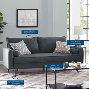 ModwayModway Revive Upholstered Fabric Sofa EEI-3092 EEI-3092-GRY- BetterPatio.com