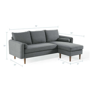 ModwayModway Revive Upholstered Right or Left Sectional Sofa EEI-3867 EEI-3867-GRY- BetterPatio.com