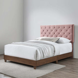 ModwayModway Rhiannon Diamond Tufted Upholstered Performance Velvet Queen Bed MOD-6147 MOD-6147-WAL-DUS- BetterPatio.com