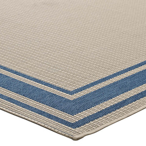 ModwayModway Rim Solid Border 4x6 Indoor and Outdoor Area Rug R-1140-46 R-1140C-46- BetterPatio.com