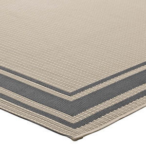 ModwayModway Rim Solid Border 8x10 Indoor and Outdoor Area Rug R-1140-810 R-1140D-810- BetterPatio.com