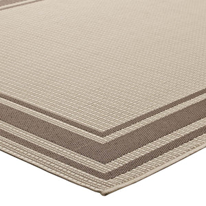 ModwayModway Rim Solid Border Borderline 5x8 Indoor and Outdoor Area Rug R-1140-58 R-1140A-58- BetterPatio.com