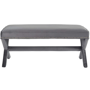 ModwayModway Rivet Performance Velvet Bench EEI-3067 EEI-3067-GRY- BetterPatio.com