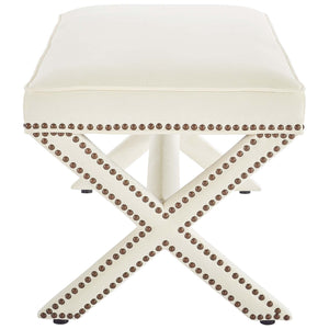 ModwayModway Rivet Performance Velvet Bench EEI-3067 EEI-3067-IVO- BetterPatio.com