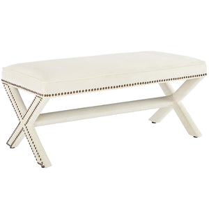 ModwayModway Rivet Performance Velvet Bench EEI-3067 EEI-3067-IVO- BetterPatio.com