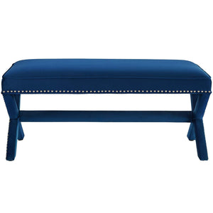 ModwayModway Rivet Performance Velvet Bench EEI-3067 EEI-3067-NAV- BetterPatio.com