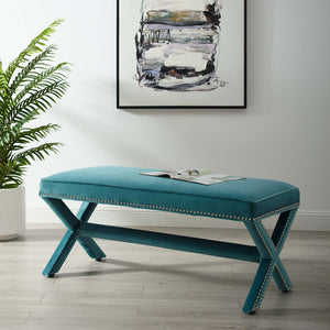 ModwayModway Rivet Performance Velvet Bench EEI-3067 EEI-3067-SEA- BetterPatio.com