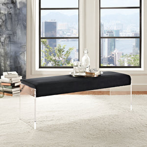 ModwayModway Roam Performance Velvet Bench EEI-2461 EEI-2461-BLK- BetterPatio.com