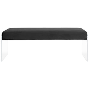 ModwayModway Roam Performance Velvet Bench EEI-2461 EEI-2461-BLK- BetterPatio.com