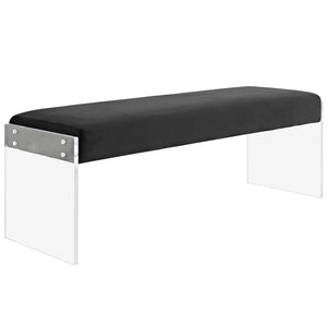 ModwayModway Roam Performance Velvet Bench EEI-2461 EEI-2461-BLK- BetterPatio.com