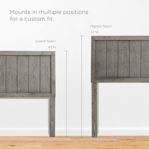 ModwayModway Robbie King Wood Headboard MOD-6219 MOD-6219-GRY- BetterPatio.com