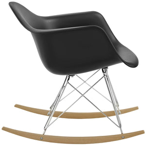 ModwayModway Rocker Plastic Lounge Chair EEI-147 EEI-147-BLK- BetterPatio.com