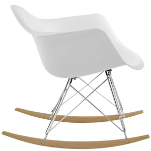 ModwayModway Rocker Plastic Lounge Chair EEI-147 EEI-147-WHI- BetterPatio.com