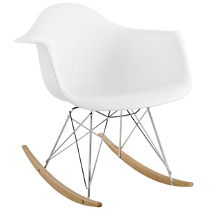 ModwayModway Rocker Plastic Lounge Chair EEI-147 EEI-147-WHI- BetterPatio.com