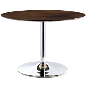 ModwayModway Rostrum Round Wood Top Dining Table EEI-784 EEI-784-WAL- BetterPatio.com