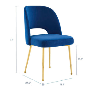 ModwayModway Rouse Dining Room Side Chair EEI-3836 EEI-3836-NAV- BetterPatio.com