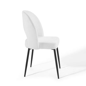 ModwayModway Rouse Dining Side Chair Upholstered Fabric Set of 2 EEI-4490 EEI-4490-BLK-WHI- BetterPatio.com