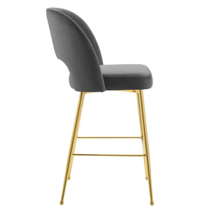 ModwayModway Rouse Performance Velvet Bar Stool EEI-4642 EEI-4642-CHA- BetterPatio.com