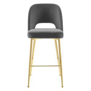 ModwayModway Rouse Performance Velvet Bar Stool EEI-4642 EEI-4642-CHA- BetterPatio.com