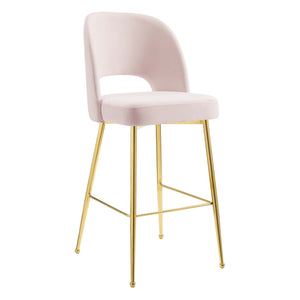 ModwayModway Rouse Performance Velvet Bar Stool EEI-4642 EEI-4642-PNK- BetterPatio.com