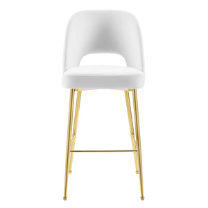 ModwayModway Rouse Performance Velvet Bar Stool EEI-4642 EEI-4642-WHI- BetterPatio.com