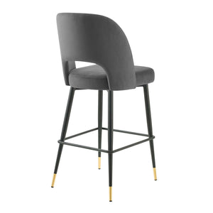 ModwayModway Rouse Performance Velvet Bar Stool EEI-4644 EEI-4644-CHA- BetterPatio.com