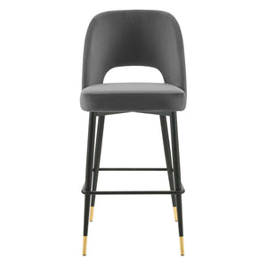 ModwayModway Rouse Performance Velvet Bar Stool EEI-4644 EEI-4644-CHA- BetterPatio.com