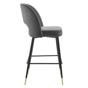 ModwayModway Rouse Performance Velvet Bar Stool EEI-4644 EEI-4644-CHA- BetterPatio.com