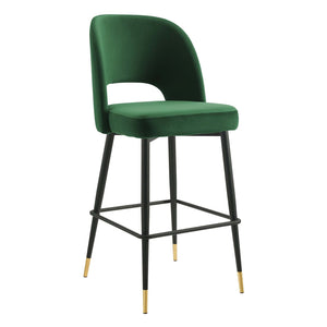 ModwayModway Rouse Performance Velvet Bar Stool EEI-4644 EEI-4644-EME- BetterPatio.com