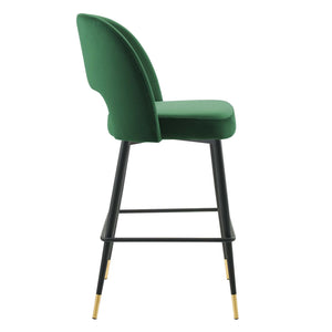 ModwayModway Rouse Performance Velvet Bar Stool EEI-4644 EEI-4644-EME- BetterPatio.com