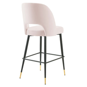 ModwayModway Rouse Performance Velvet Bar Stool EEI-4644 EEI-4644-PNK- BetterPatio.com